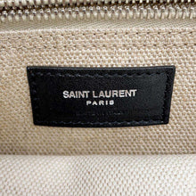 将图像加载到图库查看器中，SAINT LAURENT PARIS Rive Gauche Tote Bag Natural/Black 617481 Canvas Size Small
