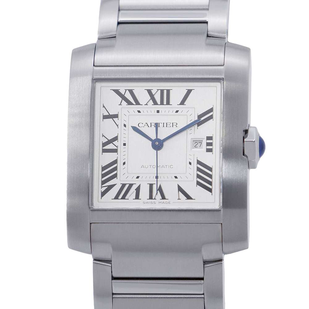 CARTIER Tank Francaise LM W36.7mm x H30.5mm Stainless Steel Silver Dial WSTA0067