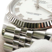 将图像加载到图库查看器中，ROLEX Datejust W36mm Stainless Steel K18WG White/Roman Dial 126234
