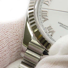 将图像加载到图库查看器中，ROLEX Datejust W36mm Stainless Steel K18WG White/Roman Dial 126234
