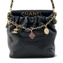 将图像加载到图库查看器中，CHANEL 22 ChainShoulder BlackAS3793 Lambskin Size Mini
