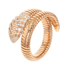 将图像加载到图库查看器中，BVLGARI Serpenti Tubogas Bracelet Size MS 18K Pink Gold
