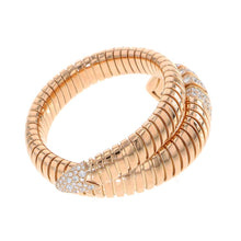 将图像加载到图库查看器中，BVLGARI Serpenti Tubogas Bracelet Size MS 18K Pink Gold
