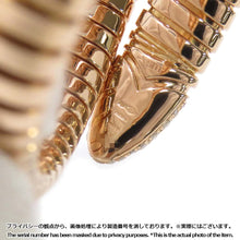 将图像加载到图库查看器中，BVLGARI Serpenti Tubogas Bracelet Size MS 18K Pink Gold
