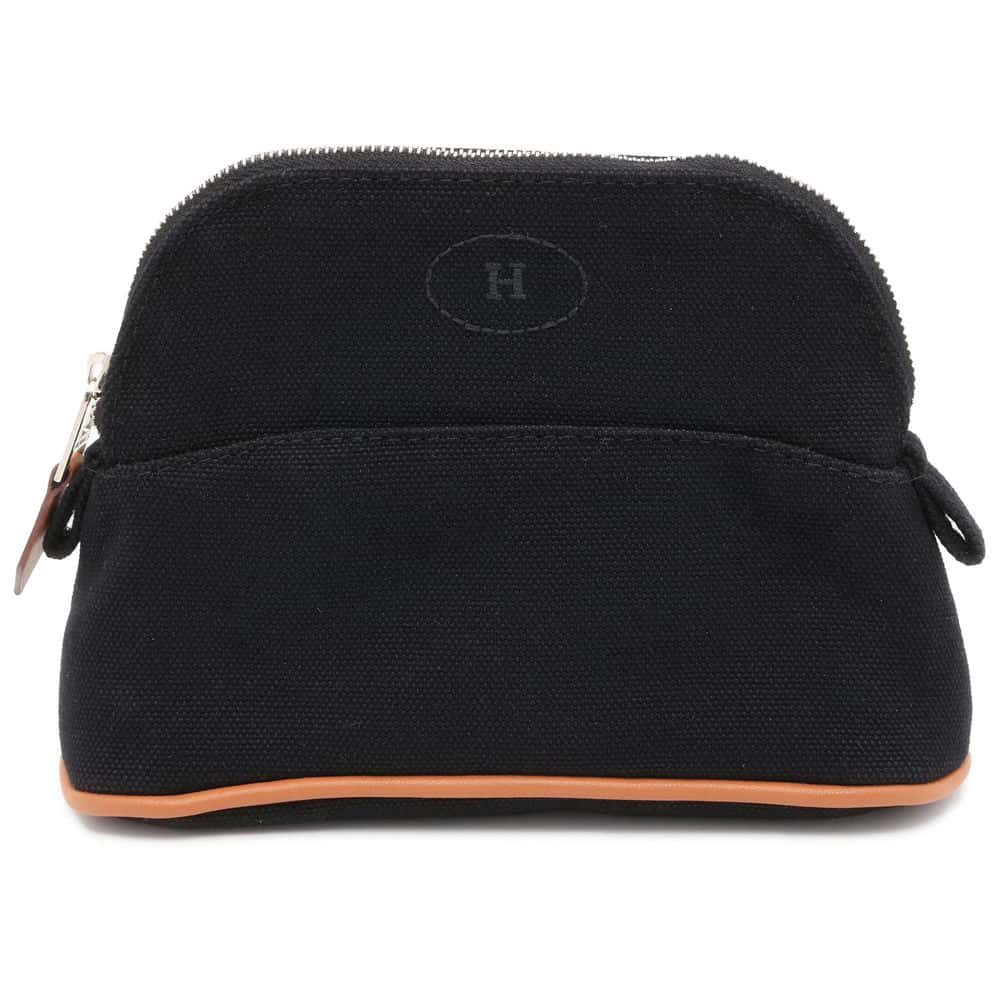 HERMES BolidePouch Black Canvas Size Mini