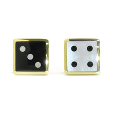 将图像加载到图库查看器中，TIFFANY&amp;Co. Vintage Dice Motif Earrings 18K Yellow Gold
