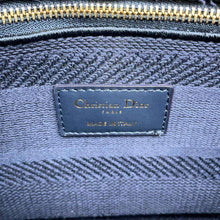 将图像加载到图库查看器中，Dior Lady D Light 2way Handbag Navy Canvas
