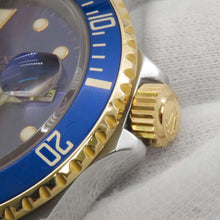 将图像加载到图库查看器中，ROLEX Submariner Date W40mm Stainless Steel K18YG Blue Dial 16613
