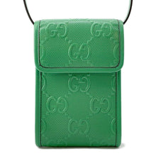 将图像加载到图库查看器中，GUCCI GGLEAT GG TENNIS 2 TOP HANDLE BAG Green 625571 Embossed Leather
