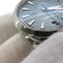 将图像加载到图库查看器中，OMEGA Seamaster Aqua Terra 150M W41mm Stainless Steel Rubber Blue Dial 220.12.41.21.03.002
