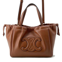 Load image into Gallery viewer, CELINE Cabas Drawstring Cuir Triomphe Tan 111013DU3.04LU Leather Size Small
