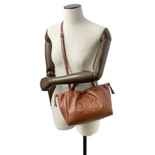 将图像加载到图库查看器中，CELINE Cabas Drawstring Cuir Triomphe Tan 111013DU3.04LU Leather Size Small
