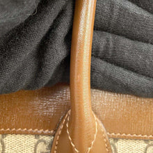 将图像加载到图库查看器中，GUCCI Jackie 1961 2WAY Tote Bag Brown/Beige 649015 GG SupremeCanvas Leather Size Large
