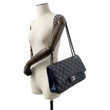 Load image into Gallery viewer, CHANEL Matelasse W Flap ChainShoulder Bag Navy A58600 Lambskin Size 30
