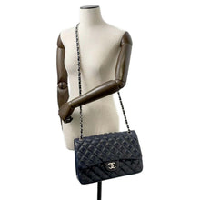 Load image into Gallery viewer, CHANEL Matelasse W Flap ChainShoulder Bag Navy A58600 Lambskin Size 30
