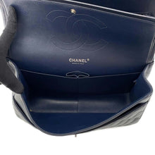 Load image into Gallery viewer, CHANEL Matelasse W Flap ChainShoulder Bag Navy A58600 Lambskin Size 30
