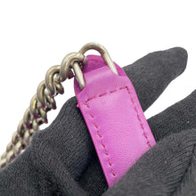 Load image into Gallery viewer, FENDI Midi Baguette Chain Shoulder Bag Purple 8BR793 FabricSuede Leather
