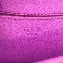 Load image into Gallery viewer, FENDI Midi Baguette Chain Shoulder Bag Purple 8BR793 FabricSuede Leather
