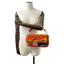 Load image into Gallery viewer, FENDI Bucket 2WAY Flap Bag Red/Multicolor 8BR600 Pile Leather
