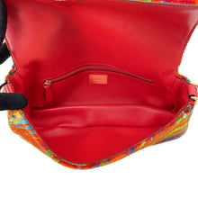 将图像加载到图库查看器中，FENDI Bucket 2WAY Flap Bag Red/Multicolor 8BR600 Pile Leather
