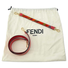 将图像加载到图库查看器中，FENDI Bucket 2WAY Flap Bag Red/Multicolor 8BR600 Pile Leather
