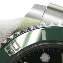 将图像加载到图库查看器中，ROLEX Submariner Date W40mm Stainless Steel Green Dial 116610LV
