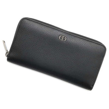 将图像加载到图库查看器中，Dior CDIcon Long Zip Wallet Black 2ESBC252CDI_H00N Grained Calf Leather
