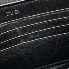 将图像加载到图库查看器中，Dior CDIcon Long Zip Wallet Black 2ESBC252CDI_H00N Grained Calf Leather
