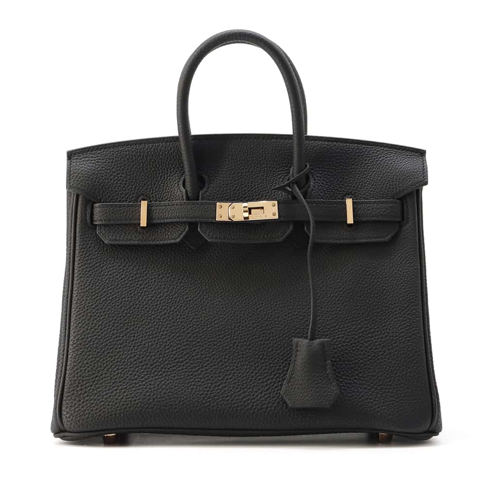 HERMES Birkin Black Togo Leather Size 25