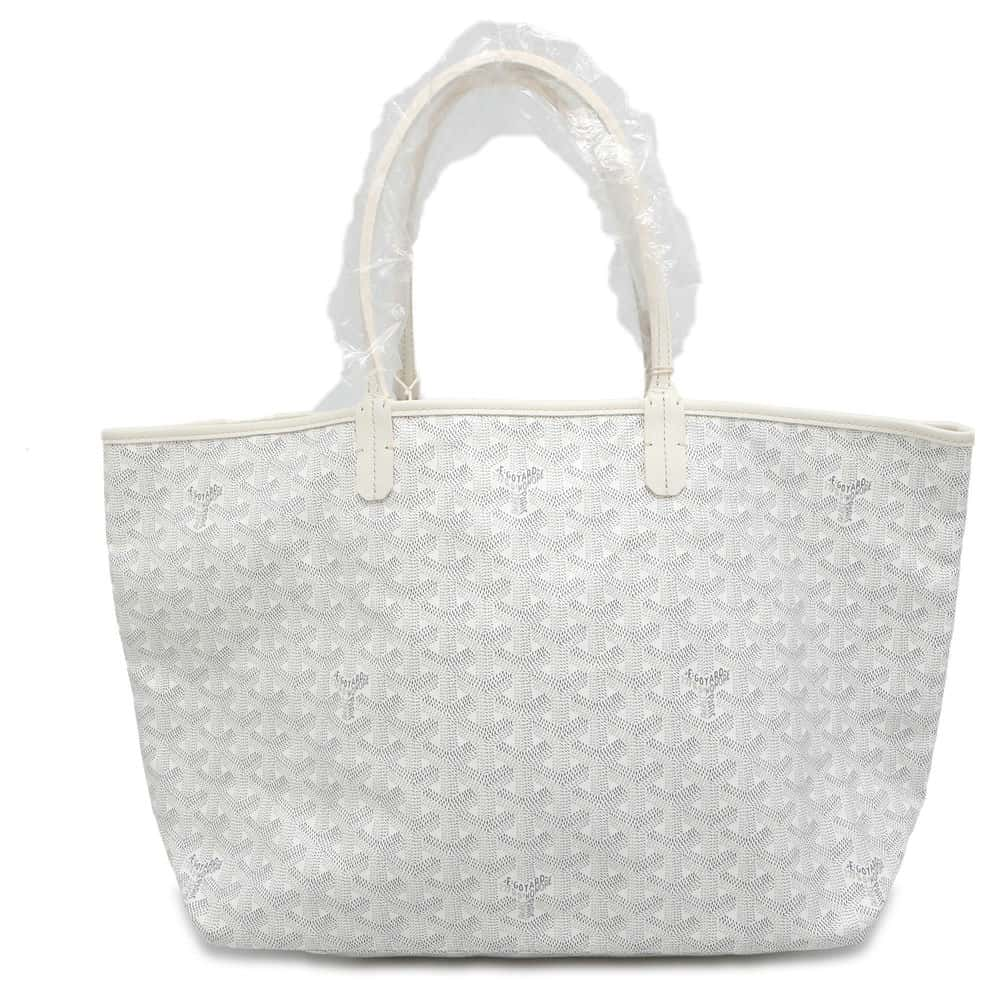 GOYARD Saint Louis White STLOUIPMLTY50CL50P PVC Coated Canvas Size PM