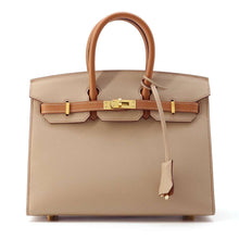 Load image into Gallery viewer, HERMES Birkin Sellier Verso SPO Beige Marpha/Gold Epsom Size 25
