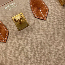 Load image into Gallery viewer, HERMES Birkin Sellier Verso SPO Beige Marpha/Gold Epsom Size 25
