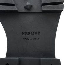 将图像加载到图库查看器中，HERMES Fuji Exlibris Boots Ivory/Black Calf Leather Rubber Size 38
