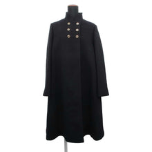 将图像加载到图库查看器中，GUCCI Interlocking G Button Long Coat Size 42 Black 619325 Wool 98% Nylon2%
