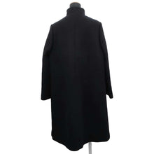 将图像加载到图库查看器中，GUCCI Interlocking G Button Long Coat Size 42 Black 619325 Wool 98% Nylon2%
