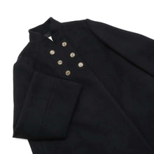 将图像加载到图库查看器中，GUCCI Interlocking G Button Long Coat Size 42 Black 619325 Wool 98% Nylon2%
