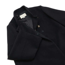 将图像加载到图库查看器中，GUCCI Interlocking G Button Long Coat Size 42 Black 619325 Wool 98% Nylon2%
