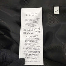 将图像加载到图库查看器中，GUCCI Interlocking G Button Long Coat Size 42 Black 619325 Wool 98% Nylon2%
