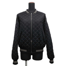 将图像加载到图库查看器中，CELINE Triomphe Quilted Teddy Jacket Size 40 Black 2V80I164I Rayon100%
