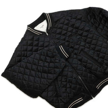 将图像加载到图库查看器中，CELINE Triomphe Quilted Teddy Jacket Size 40 Black 2V80I164I Rayon100%
