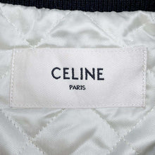 将图像加载到图库查看器中，CELINE Triomphe Quilted Teddy Jacket Size 40 Black 2V80I164I Rayon100%
