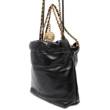 将图像加载到图库查看器中，CHANEL CHANEL 22 ChainHandbag Black AS3980 Shiny Calf Leather Size Mini
