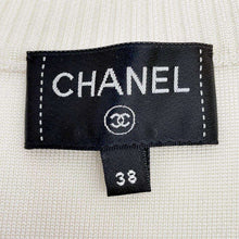 Load image into Gallery viewer, CHANEL CC Logo Sequins Blouson with Logo Patch Size 38 White/BlackP74166 Rayon91% Nylon7% Polyurethane2%
