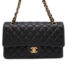 Load image into Gallery viewer, CHANEL Matelasse ChainShoulder Bag Black A01112 Lambskin Size 25
