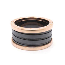 将图像加载到图库查看器中，BVLGARI B.Zero1 3 band Ring Size 62/#22 345967 K18PG BlackCeramic
