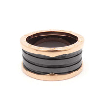 将图像加载到图库查看器中，BVLGARI B.Zero1 3 band Ring Size 62/#22 345967 K18PG BlackCeramic
