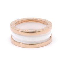 将图像加载到图库查看器中，BVLGARI B.Zero1 2-band Ring Size 50/#10 347011 K18PG WhiteCeramic
