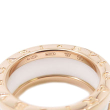 将图像加载到图库查看器中，BVLGARI B.Zero1 2-band Ring Size 50/#10 347011 K18PG WhiteCeramic
