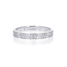 将图像加载到图库查看器中，CARTIER Love Ring Small Model Diamond Size 47 B4218247 18K White Gold
