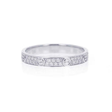 将图像加载到图库查看器中，CARTIER Love Ring Small Model Diamond Size 47 B4218247 18K White Gold
